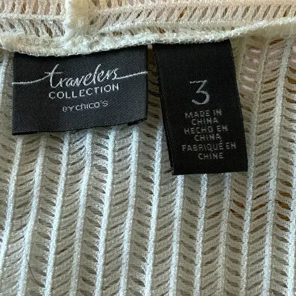 Chico's Travelers Collection Duster / Swim Cover-Up - Blue dip dye - Size 3 (XL) - Picture 5 of 5